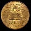 20 Centavos MEXICO Bronze 1964 Mo  Red Toned UNC KM# 440 (27 370)