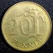 20 Pennia Finland 1963 S  FIRST YEAR FOR THIS TYPE UNC KM# 47 (23 763)