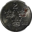 SWEDEN GUSTAF V Iron 1942 2 ORE NGC MS62 WWII Issues KM# 811 (026)