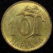 10 Markkaa FINLAND Aluminum-Bronze 1961 S  thin 