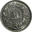 20 Rappen Switzerland 1929 B  UNC Condition CONFOEDERATIO HELVETICA KM# 29 (651)