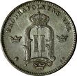 SWEDEN Oscar II Silver 1881 EB 10 Ore Mintage-763,000 KEY DATE VF KM# 755 (588) Uncertified