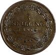 1/3 Skilling Sweden Oscar I Copper 1855  19.8mm Mintage-377,280 aUNC KM# 657 (72)