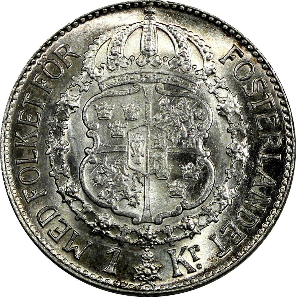 1 Krona Sweden Gustaf V Silver 1939 G Aunc High Grade Mint Luster Km 786 2 09 Ma Shops