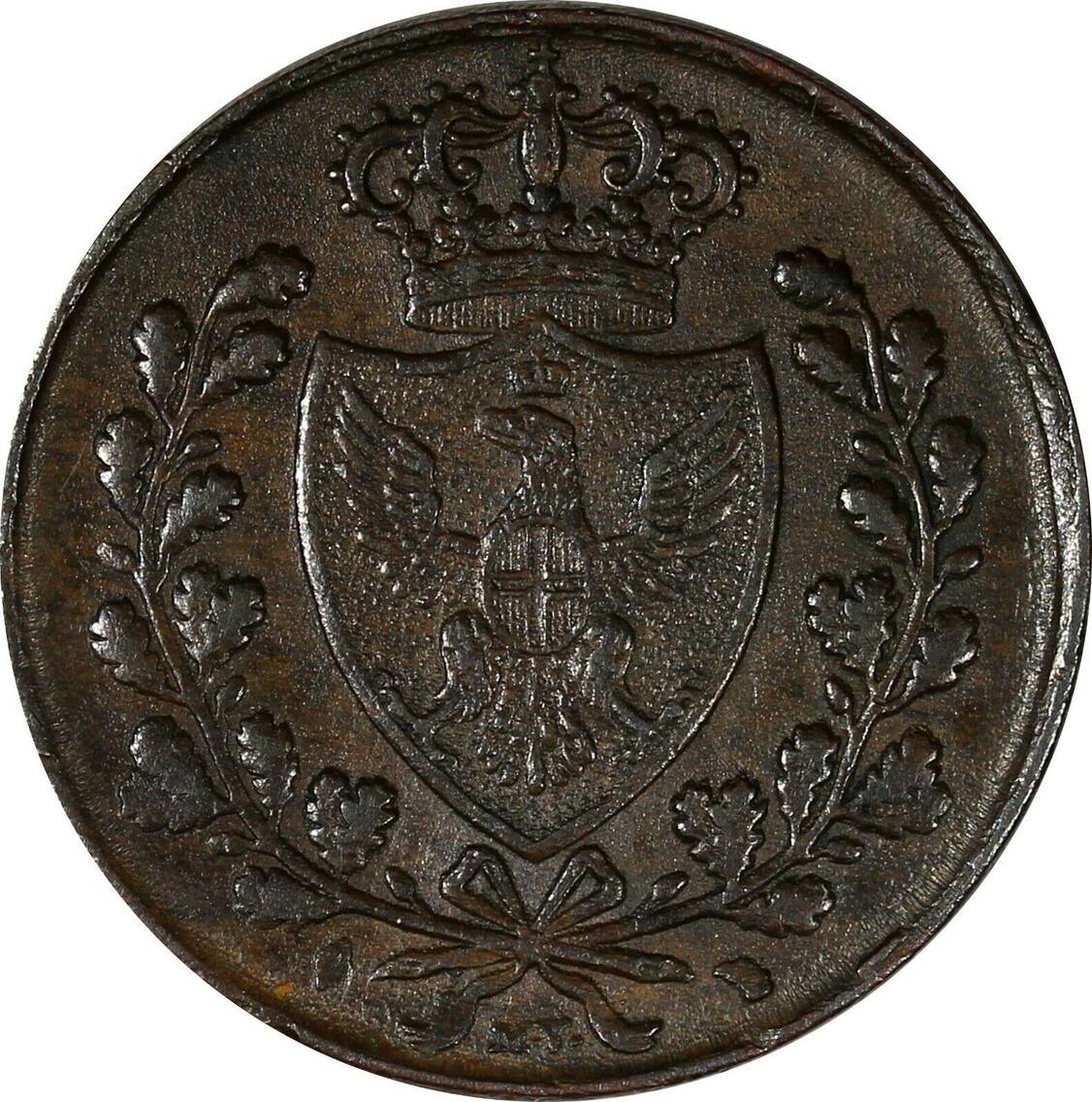 Italy 5 Centesimi Italian States SARDINIA Carlo Felice Copper 1826 XF ...