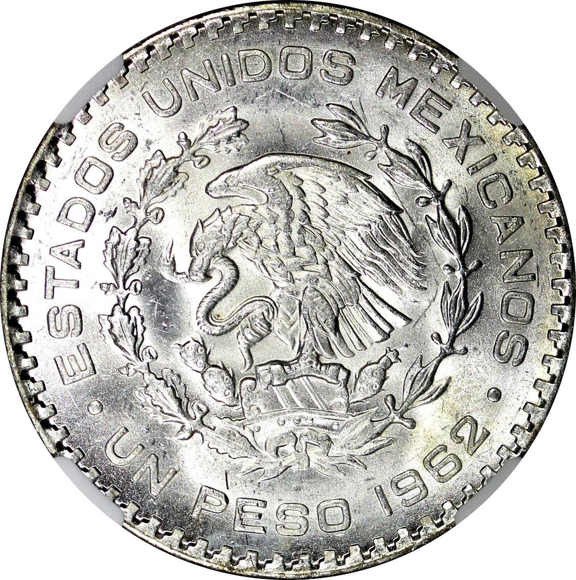 1962 Peso 1962 Mexico ESTADOS UNIDOS MEXICANOS Silver Jose Morelos NGC 