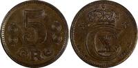 Denmark 5 Øre 1917 Denmark Christian X Bronze 1917  Mintage-494 000 aUNC... 40.00 US$  +  5.00 US$ shipping