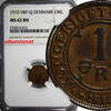 Denmark Bronze 1910 Denmark Frederik VIII  1910 VBP, GJ 1 Ore NGC MS62 B... 55.00 US$  +  5.00 US$ shipping