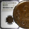 Denmark Bronze 1921 DENMARK Christian X  1921 HCN CJ 2 Ore NGC MS62 BN K... 40.00 US$  +  5.00 US$ shipping