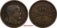 Denmark 1 Rigsbankskilling 1853 Denmark Frederik VII Copper 1853 FK VS  ... 10.00 US$  +  5.00 US$ shipping