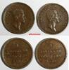 Denmark 1 Rigsbankskilling 1813 DENMARK Frederik VI Copper LOT OF 2 COIN... 40.00 US$  +  5.00 US$ shipping