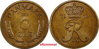 Denmark 5 Øre 1962 Denmark Frederik IX Bronze 1962  Choice UNC .Luster K... 10.00 US$  +  5.00 US$ shipping