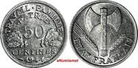 France 50 Centimes 1944 France Aluminum 1944  WWII Issue BETTER DATE BU ... 178.58 元  ＋  107.15 元 运费