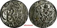 Sweden Solidus LIVONIA Riga CARL XI of Sweden (1660-1697)Silver 1661 XF KM#55 (15 059) -