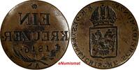 Austria 1 Kreuzer 1816 Austria Franz II 1816 A  MINT ERROR OVER BROCKAGE... 345.00 US$ free shipping