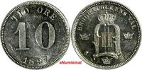Sweden Ore SWEDEN Oscar II (1872-1907) Silver 1897 EB 10 Ore AU/UNC SCARCE KM# 755 (592) -