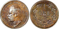 Sweden 1 Öre Sweden Carl XV Adolf Bronze 1864 L.A. XF KM# 705 (21 032) -