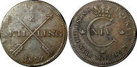 Sweden 1/2 Skilling Sweden Carl XIV Johan Copper 1827 Mintage-800,000 KM# 596 (21 018) -