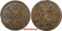 Sweden Ore Sweden Adolf Frederick Copper 1767 2 Ore, S.M. Low Mintage-467,000 KM# 461 (27) -