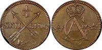 Sweden 1/4 Skilling SWEDEN Gustav IV Adolf Copper 1803 aUNC KM# 564 (21 400) -