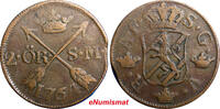 Sweden Ore SWEDEN COPPER Adolf Frederick 1764 2 Ore,S.M BROWN KM#461 (2370) -