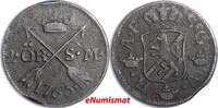 Sweden Ore Sweden Adolf Frederick Copper 1763 2 Ore, S.M.Low Mintage-401,000 KM# 461 (4561) -