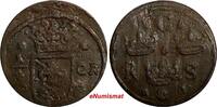 Sweden Ore Sweden Christina (1632-1654) Copper 1634 1/4 Ore 29.45mm KM# 152.2 (14 211) -