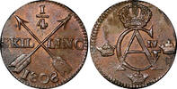 Sweden 1/4 Skilling SWEDEN Gustaf IV Adolf Copper 1808 Avesta mint Unc KM# 564 (21 017) -