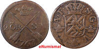 Sweden Ore Sweden Adolf Frederick Copper 1767 2 Ore, S.M. Low Mintage-467,000 KM# 461 (26) -