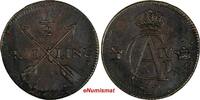 Sweden 1/2 Skilling Sweden Gustaf IV 1802 Overstruck on 1 Ore 1730-1769 KM# 565 (294) -