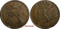 Sweden Ore SWEDEN Adolf Frederick (1751-1771) 1760 S.M. 2 Ore Mintage-558,000 KM#461 (101) -