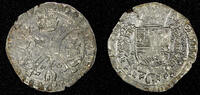  1598-1621 Netherlands Spanish Netherlands FLANDERS Albert Isabella Silver 1598-1621 1/4 Patagon KM#15 Uncertified