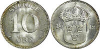 Sweden 10 Öre Sweden Gustaf V (1907-1950) Silver 1942 G Last Year GEM BU KM# 780 (078) -