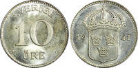 Sweden 10 Öre Sweden Gustaf V (1907-1950) Silver 1941 G GEM BU KM# 780 (22 082) -