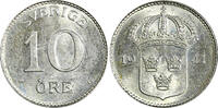 Sweden 10 Öre SWEDEN Gustaf V Silver 1941 G UNC KM# 780 (22 133) -