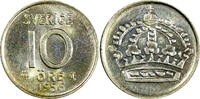 Sweden 10 Öre Sweden Gustaf VI SILVER 1956 UNC KM# 823 (22 095) -