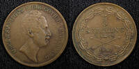 Sweden Skilling SWEDEN Oscar I Copper 1849 2/3 KM# 663 (22 551) -