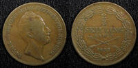 Sweden Skilling SWEDEN Oscar I Copper 1852 2/3 KM# 663 (22 552) -
