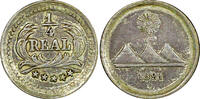 Guatemala 1/4 Real 1891 Guatemala Silver 1891  sun above 3 volcanoes Ton... 20.00 US$  +  5.00 US$ shipping