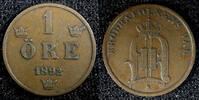 Sweden Bronze SWEDEN Oscar II 1892 1 Ore Low Mintage-280,000 RARE DATE KM# 750 (22 145) -