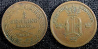 Sweden 1/3 Skilling Sweden Oscar I Copper 1851 Mintage-537,840 KM# 657 (23 142) -