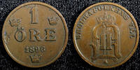 Sweden 1 Öre Sweden Oscar II Bronze 1897 Large letters KM# 750 (23 149) -