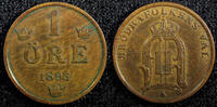 Sweden Bronze SWEDEN Oscar II 1893 1 ORE KEY DATE KM# 750 (23 146) -