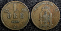 Sweden Bronze SWEDEN Oscar II 1875 1 Öre KM# 734 (23 159) -