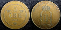 Sweden 5 Öre SWEDEN Oscar II Bronze 1903 27mm Mintage-243,000 KM# 757 (23 168) -