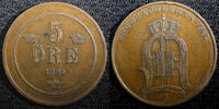 Sweden Bronze SWEDEN Oscar II (1872-1907) 1895 5 ORE Mintage-529,000 KM# 757 (23 178 ) -
