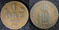 Sweden 1 Öre Sweden Oscar II Bronze 1882 Large letters KM# 750 (23 163) -