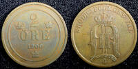 Sweden Bronze SWEDEN Oscar II 1900 2 Ore Large Letters SCARCE DATE KM# 746 (23 113) -