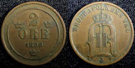 Sweden Bronze SWEDEN Oscar II 1896 2 Ore Large Letters KM# 746 (23 118) -