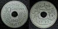 Tunisia 10 Centimes 1942 TUNISIA Zinc 1942  WWII Issue HIGH GRADE KM# 26... 142.50 元  ＋  107.15 元 运费